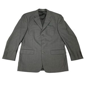 Vintage Chaps Ralph Lauren Blazer Mens 42R Grey Wool Sport Coat Made Canada